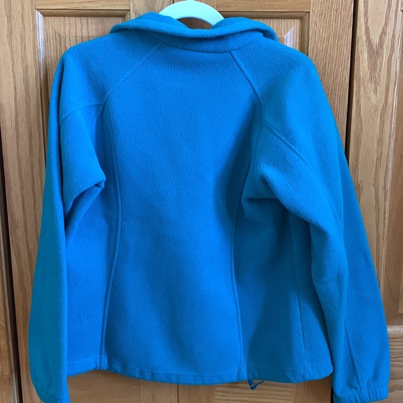 Teal green Columbia fleece sweatshirt jacket - Picture 7 of 7